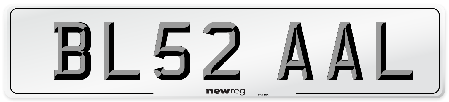 BL52 AAL Number Plate from New Reg